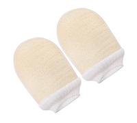 Happyyami 2Pcs Exfoliating Loofah Gloves for Body Scrubbing Gentle Bath Mitts for Back and Skin Care Premium Comfortable Material for Exfoliation and Deep Cleansing