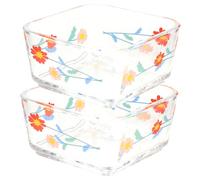 Happyyami 2pcs Feeding Bowl for Small Pets Non-tip Design for Hamsters Chinchillas and Easy to Pet Feeder Daisy