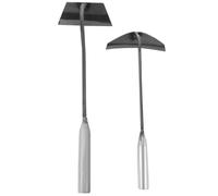 Happyyami 2pcs Garden Hoe Onion Hoe Portable Hand Plowing Tools for Gardening Cultivating Digging and Outdoor Use Includes Practical Tool Trapezoidal Crescent