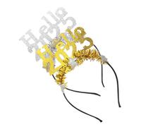 Happyyami 2pcs Happy Year Digital Draw Headband Women Headpiece Stylish Party Hair Accessory