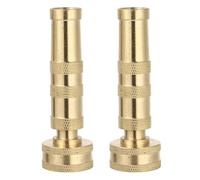 Happyyami 2pcs Heavy Duty Copper Garden Hose Nozzle High Pressure Resistant Adjustable Spray Nozzle for Outdoor Gardening and Car Washing, 4 Inch Sturdy Hose Sprayer
