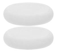 Happyyami 2pcs Hot Stone Massage Set with Smooth Marble Surface for Comfortable Spa and Home Use, Elegant White Spa Energy Stones for Face and Body Massage