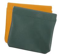 Happyyami 2pcs Makeup Pouch for Jewelry Earphones and Objects Travel-Friendly Storage Bags Caramel and Dark Green Convenient One-Hand Access