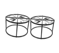 Happyyami 2pcs Metal Chicken Feeder Stand Strong Frame Chicken Coop Supplies for Water Feeder and Drinkers