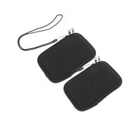 Happyyami 2pcs Neoprene Phone Sleeves Outdoor Cell Phone Pouches for Women Portable Dust-resistant Hiking Pouch with Strap for Everyday Protection Black