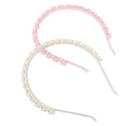 Happyyami 2pcs Pearl Headband Women's Hair Accessories Elegant Princess Headband Bridal Hair Hoop Face Washing Head Jewelry