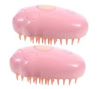 Happyyami 2pcs Pet Steam Brush Cat Grooming Tool Electric Cat Brush for Bathing and Hair Removal