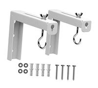 Happyyami 2pcs Probector Screen Bracket Heavy Duty Projector Screen Stand Wall Bracket Hook for Projector Easy to Install Ceiling Metal Construction