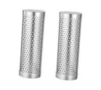 Happyyami 2pcs Professional Grilling Tube Stainless Steel Smoking Tool for Bbq Compact and Portable Design for Smoking Meat Ribs Sausages