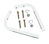 Happyyami 2pcs Projector Screen Stand L-shaped Iron Brackets with Hook Metal Projector Screen Support Suitable for Brick Walls and Corner Mounting