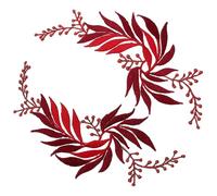 Happyyami 2pcs Red Embroidered Leaf Patch for Backpacks and Clothing, Iron-on DIY Sewing Decor Chic and Fashionable Embroidery Thread for Clothes Repair and Stylish Decoration