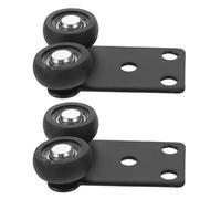 Happyyami 2pcs Rollers for Closet Doors Wardrobe Pulley Wheels Metal Construction Smooth Glide Universal Applicability for Sliding Doors in Homes