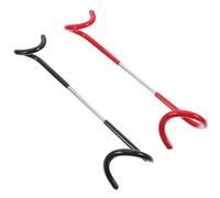 Happyyami 2pcs S Shape Camping Hook Hangers for Outdoor Camping Lamps, Strong and Sturdy Stainless Steel Tent Lamp Hooks with Rubber Grip, Easy to Install for Travel and Outdoor Use