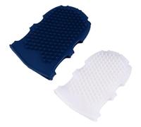 Happyyami 2pcs Silicone Massage Gloves Bath Scrubber for Body Exfoliating and Stress Relief Glove Shape Design, Soft Silicone Material Suitable for Spa and Shower Use