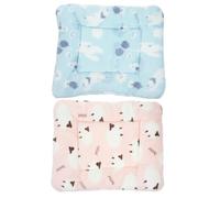 Happyyami 2pcs Small Animal Bed Mat Blanket for Hamsters Puppies Thick Warm Fleece for Removable Cover Adorable Design for Small Pets Sheep Bear