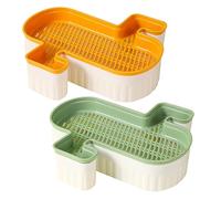 Happyyami 2pcs Soilless Cat Grass Planter Box Convenient Indoor Catnip Growing Kit Reusable Household Planting Container for Cats Grass Seeds for Hairball Control