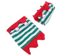 Happyyami 2pcs Striped Horse Leg Wraps for Front Legs Breathable Polyester Protective Horse Sleeves Comfortable Fit and Festive Design for Holiday Events and Equestrian Use