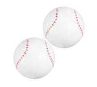 Happyyami 2pcs Summer Inflatable Baseballs Lightweight Outdoor Inflatable Balls for Beach Pool Parties Durable PVC Design for All Ages for Fun Games