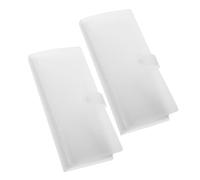 Happyyami 2pcs Ticket Album with Snap Closure Durable Tickets Holder for Cards Storage Transparent Pages for Cards Portable present for Friends Family