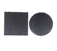 Happyyami 2pcs Tortoise Basking Rock Platform Smooth Turtle Feeding Bathing for Reptiles Rectangular and Round Design for Healthy Exercise Moisture Retention