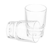 Happyyami 2Pcs Transparent Glass Toothbrush Cups Stylish Bathroom Holder for Toothpaste and Rinsing Versatile Mouthwash Cup for Use