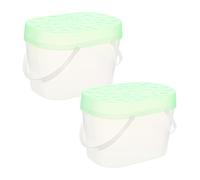 Happyyami 2pcs Travel Dog Crate for Hamsters Rabbits Reptiles Turtle Carriers Thickened Lid Textured Vents