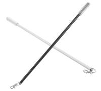 Happyyami 2Pcs Vertical Blind Pull Rods Lightweight Curtain Wand with Ergonomic Grip for Window Blind Tilt Black White for Office and Home