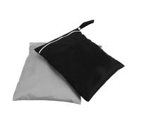 Happyyami 2pcs Waterproof Wet Dry Bags for Cloth Diaper Storage with Double Zippered Pockets, Thick Polyester Material, Standup Self-Supporting Shape, for Nursery Organizer and Daycare Use