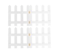 Happyyami 2pcs Wooden Picket Fence Spring Garden Plant Panel Trellis Fence Edge for Christmas Xmas Tree Lawn Decor White 30x120cm