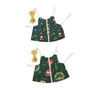 Happyyami 2sets Christmas Themed Costume Comfortable Pet Accessory for Outdoor Use for Adorable Design Unique Holiday Elements