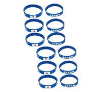 Happyyami 2sets Country Flag Wristband Writable Bracelet for Men Festival Wristband One Size Fits 6pcs*2