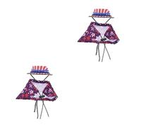 Happyyami 2sets Decorative Hamster Cloak Hat Adorable Lightweight Cape for Lizards and Pets for Independence Day Celebrations