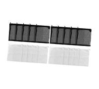 Happyyami 2sets Fish Tank Filter Bag Mesh 15x10cm Black White Zipper Aquarium Easy Maintenance 10pcs*2
