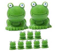 Happyyami 2sets Miniature Animal Statue Resin Miniature Animal Frog Model Micro Landscape Decoration Outdoor Sculpture Decor 10pcs*2