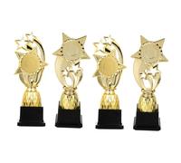 Happyyami 2sets Pentagram Shaped Trophy Cup Durable Plastic Award for Ceremonies Competitions and Parties Creative Trophy Decor for Childrens Achievements 2pcs*2