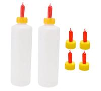 Happyyami 2sets Robust Farm Animal Feeding Bottles for Nursing and Milk Feeding Suitable for Calves Lambs Goats