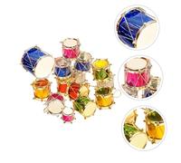 Happyyami 30Pcs Christmas Tree Hanging Decor Adorable Drum-shaped Ornaments in Mixed Delicate Plastic Party Pendants for Xmas Decorations and Holiday Giving