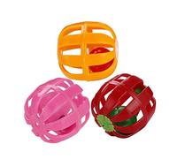 Happyyami 30pcs Colorful Pumpkin Shaped Cat Bell Toys for Indoor Play Engaging Pet Teaser That Curiosity and Prevent Scratching Random Colors