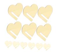 Happyyami 30pcs Hearts Acrylic Tags Wedding Drink Charm Heart-Shaped Golden Acrylic DIY Element Safe for Use with Beverages Birthday Parties Celebrations