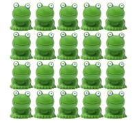Happyyami 30pcs Little Frog Ornament Tiny Containers Mini Resin Figurines Cake Decor Frog Terrarium Cute Mini Frog Green Frogs Mini Figurines Decor Bonsai Decoration Frogs Cake Decorations