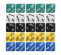 Happyyami 30pcs Plastic Place Value Dice Set for Board Game Props and Tabletop Games, Versatile Design with Fine Craftsmanship, Large Multi-sided Dice for Entertainment and Random Color