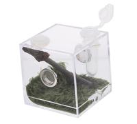 Happyyami 3pcs Acrylic Feeding Box for Reptiles Tarantula and Insect Enclosure and Wear-resistant Design for Easy Observation and Cleaning
