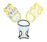 Happyyami 3pcs Breathable Dog Cooling Vests for Lightweight Sleeveless T-shirts Fun Patterns for Pets for Outdoor Activities Keeps Dogs Cool and Comfortable