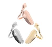 Happyyami 3pcs Cute Fingertip Nail Rings for Women Punk Jewelry Nail Charms Robust Alloy Material for Fashion