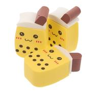 Happyyami 3pcs Cute Tea Cup Powder Puff for Makeup Versatile Soft Sponge for Foundation and Concealer Dry Wet Use for Women Beauty Routine