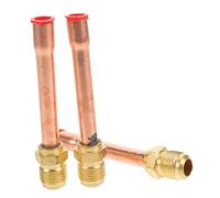 Happyyami 3pcs High Flare Connector Threaded Pipe Connectors for Air Conditioner Fitting Durable One Way Valve Easy Integration for Various Installations