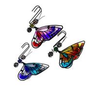 Happyyami 3pcs Iron Butterfly Flowerpot Hanger Garden Decor Planter Pot Ornament