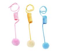 Happyyami 3pcs Kitten Ball Toy Set Cat Tumbler Interactive Cat Toys Suction Cups for Indoor Play