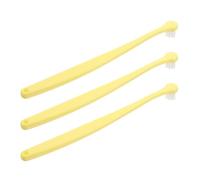 Happyyami 3pcs Pet Toothbrush Set for Puppies and Kittens with Soft Bristle Round Head, Ergonomic Long Handle Design for Effective Pet Oral Care in Daily Routine