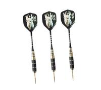 Happyyami 3Pcs Pin with Tiger Pattern Flights Tipped Aluminum Rods for Enhanced Performance for Practice and Competitive